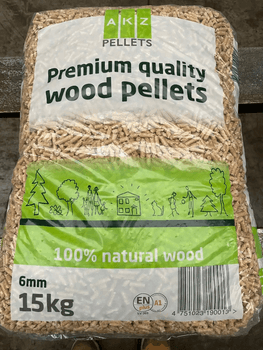 Premium A1 Pine Wood Pellets 15 kg Bags Din Plus Firewood 6mm - FK GLOBAL TRADING - Netherlands