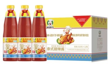 Thai sweet chili sauce Texture Smooth Packaging case Specification 1*12 Shelf Life 24months Place of Origin CHINA Weight (kg) 330g/820g - 广州泓怿国际供应链有限公司 - China