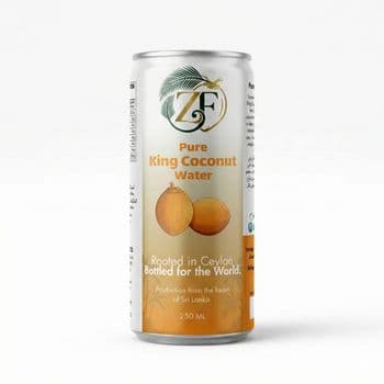 Royal King Coconut Water (Original) - Sri Lanka Organic Yes Flavor Coconut Origin Sri Lanka Degree of Processing Fresh Packaging Format 250ml Metal Can - Tropixa Ceylon Pvt. Ltd. - Sri Lanka
