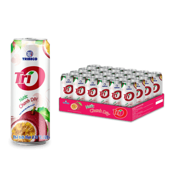 Tribeco Vietnam - TriO Brand Name Passion Fruit Juice with can pack - Tribeco Co., Ltd - Vietnam