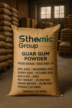 Guar Gum Powder Source Guar Beans Hydration Speed Rapid Packaging 25 KG PP bags Dusting Level Reduced Dusting Texture Smooth And Consistent - Sthemic Group - Global