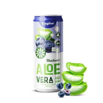 250ml canned Aloe vera juice with pulp OEM supplier in Vietnam - Tropical Sky Beverage Company - Vietnam