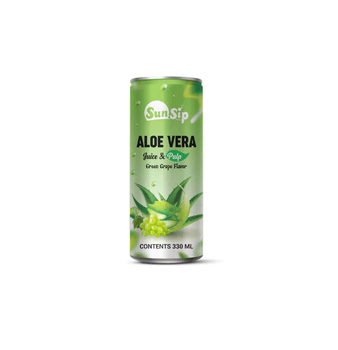Sunsip Aloe Vera Grape Juice with Real Pulp 330ml Can - SUNSIP BEVERAGES VIET NAM COMPANY LIMITED - Vietnam