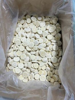 Frozen Banana Shape Slices, Puree Shelf Life 24 months Place of Origin - Dovi Food Co., Ltd - Vietnam