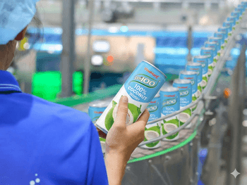 Private Label 100% NFC Topical Coconut Water with Pulp Vietnam – 250ml Aluminium Can - 24 can/carton - Vihamark - Vietnam Sourcing - Erwin Sinh - Vietnam
