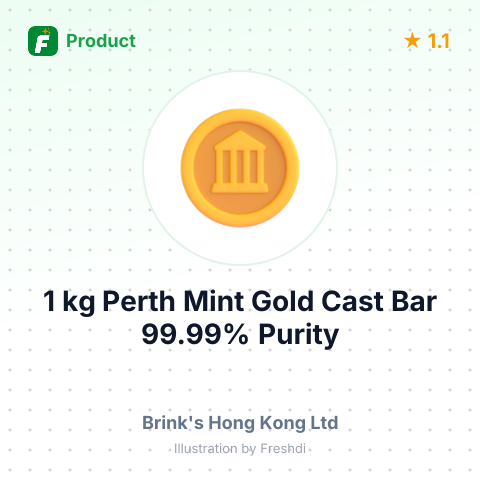 1 kg Perth Mint Gold Cast Bar 99.99% Purity – summary card, no photo uploaded yet