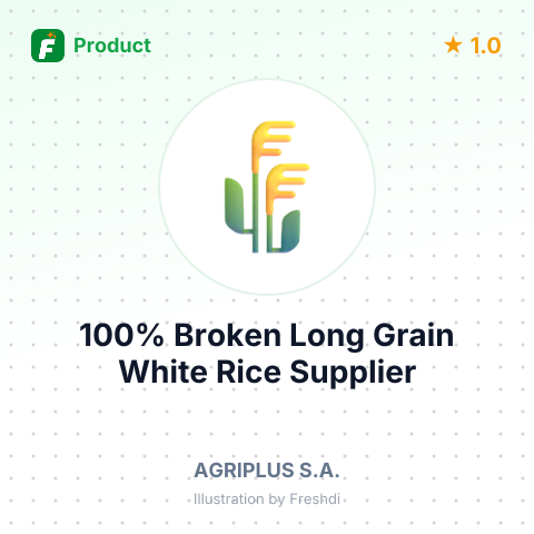 100% Broken Long Grain White Rice – summary card, no photo uploaded yet