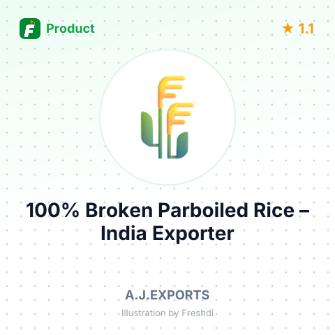 100% Broken Parboiled Rice – summary card, no photo uploaded yet