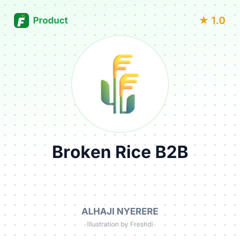 100% Broken Rice – summary card, no photo uploaded yet