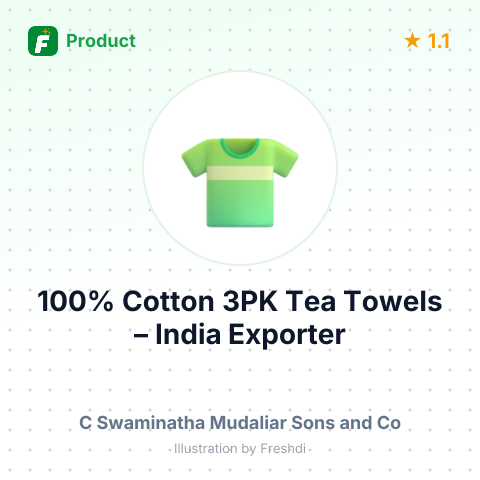 100% Cotton 3PK Tea Towels – summary card, no photo uploaded yet