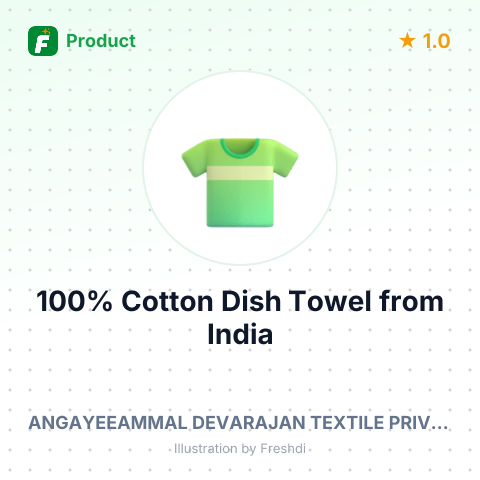 100% Cotton Dish Towel – summary card, no photo uploaded yet