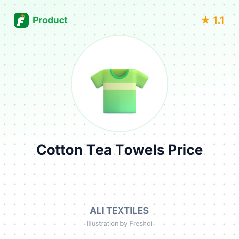 100% Cotton Dyed Tea Towels – summary card, no photo uploaded yet