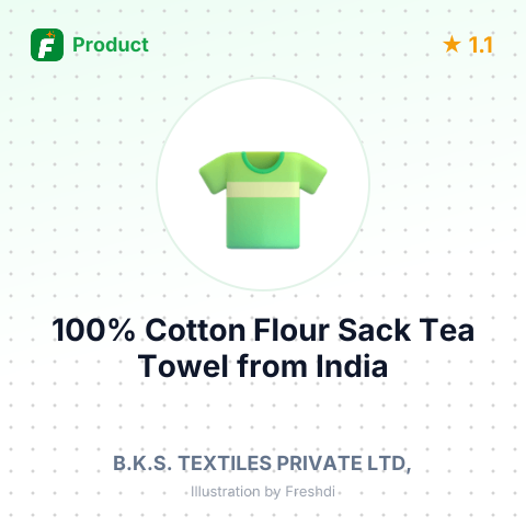 100% Cotton Flour Sack Tea Towel – summary card, no photo uploaded yet