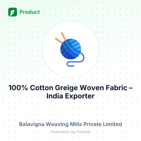 100% Cotton Greige Woven Fabric – summary card, no photo uploaded yet