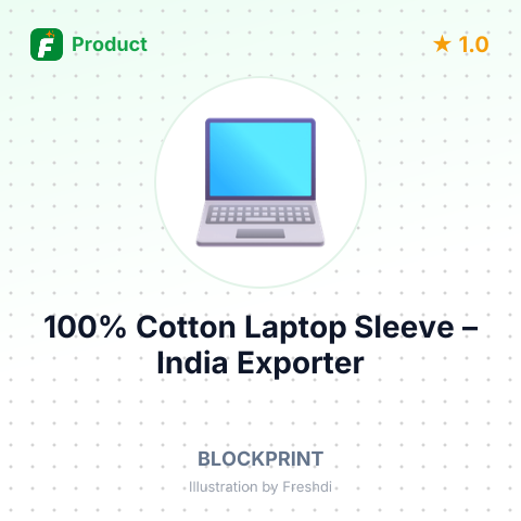 100% Cotton Laptop Sleeve – summary card, no photo uploaded yet