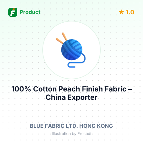 100% Cotton Peach Finish Fabric – summary card, no photo uploaded yet