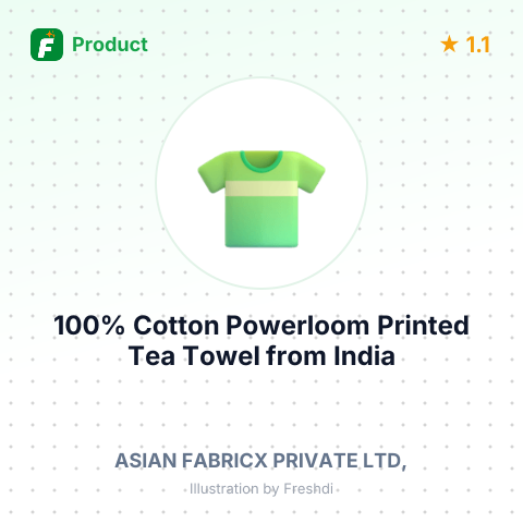 100% Cotton Powerloom Printed Tea Towel – summary card, no photo uploaded yet