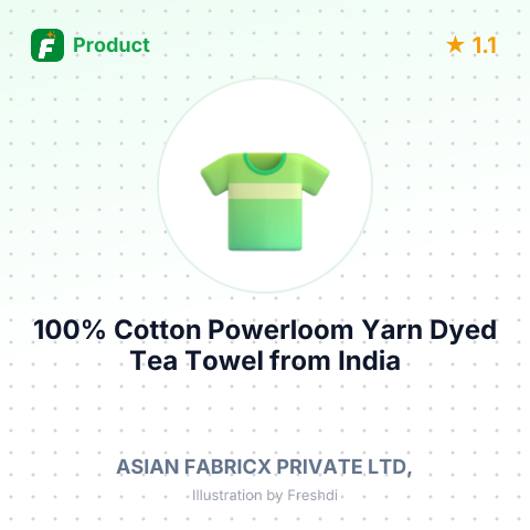 100% Cotton Powerloom Yarn Dyed Tea Towel – summary card, no photo uploaded yet