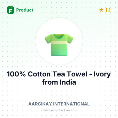 100% Cotton Tea Towel - Ivory – summary card, no photo uploaded yet