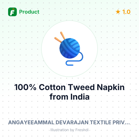 100% Cotton Tweed Napkin – summary card, no photo uploaded yet