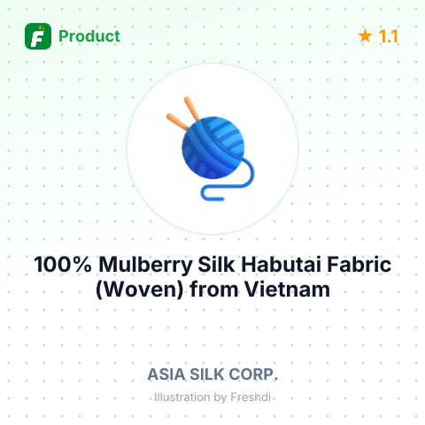 100% Mulberry Silk Habutai Fabric (Woven) – summary card, no photo uploaded yet