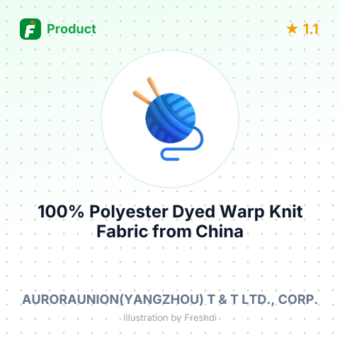 100% Polyester Dyed Warp Knit Fabric – summary card, no photo uploaded yet