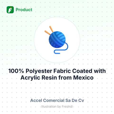 100% Polyester Fabric Coated with Acrylic Resin – summary card, no photo uploaded yet