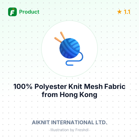 100% Polyester Knit Mesh Fabric – summary card, no photo uploaded yet