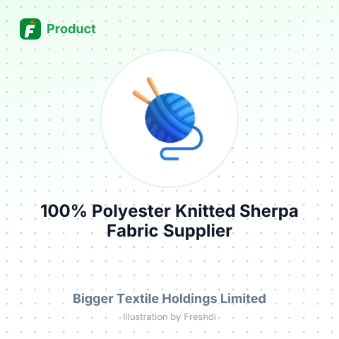 100% Polyester Knitted Sherpa Fabric – summary card, no photo uploaded yet