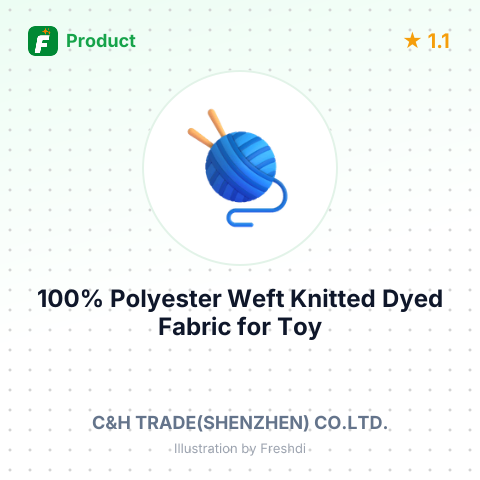 100% Polyester Weft Knitted Dyed Fabric for Toy Sewing – summary card, no photo uploaded yet
