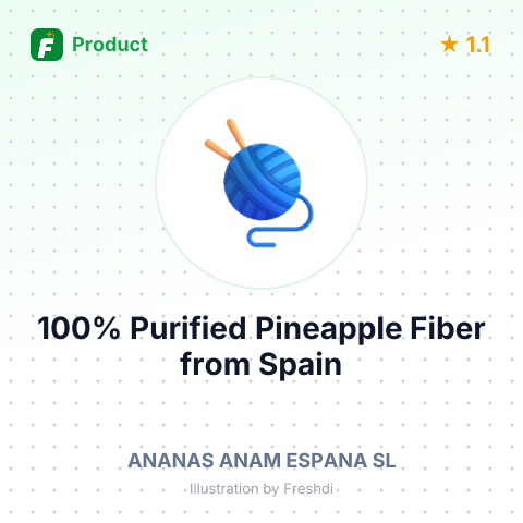 100% Purified Pineapple Fiber – summary card, no photo uploaded yet