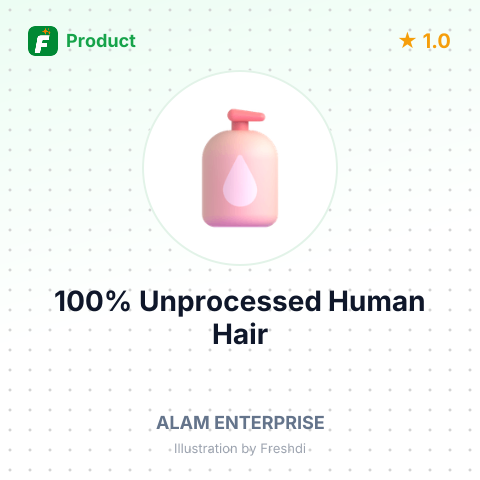 100% Unprocessed Human Hair – summary card, no photo uploaded yet