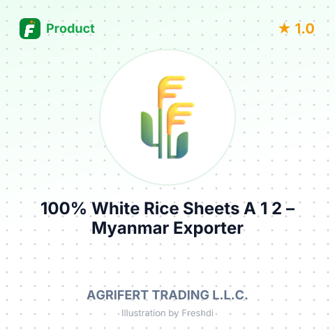 100% White Rice Sheets A 1 2 (SORTEXED) – summary card, no photo uploaded yet