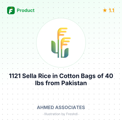 1121 Sella Rice in Cotton Bags of 40 lbs – summary card, no photo uploaded yet