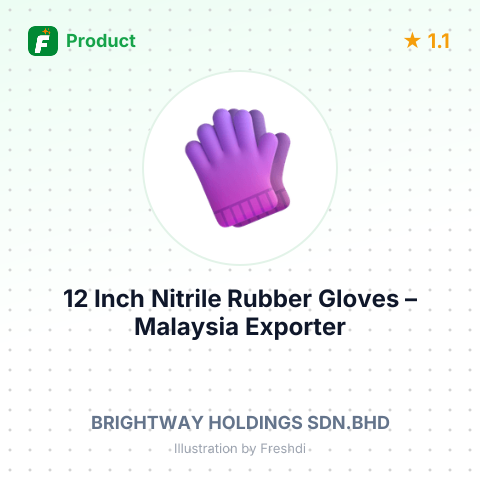12 Inch Nitrile Rubber Gloves – summary card, no photo uploaded yet
