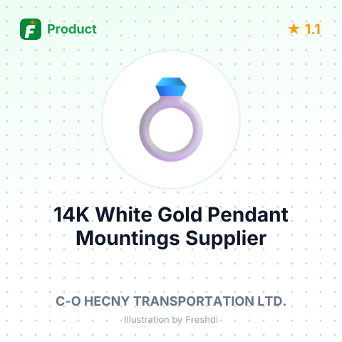 14K White Gold Pendant Mountings – summary card, no photo uploaded yet