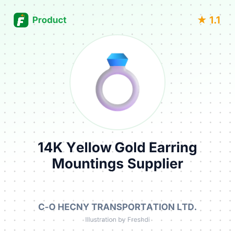 14K Yellow Gold Earring Mountings – summary card, no photo uploaded yet