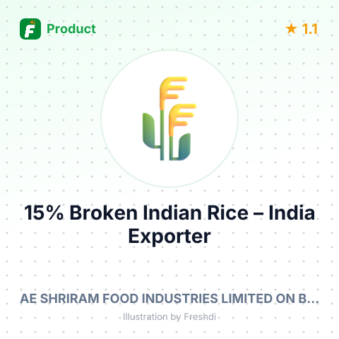 15% Broken Indian Rice – summary card, no photo uploaded yet