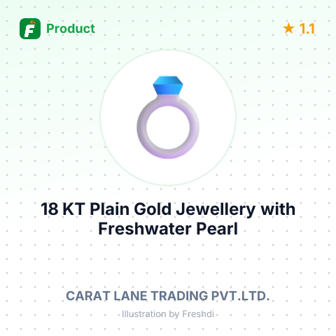 18 KT Plain Gold Jewellery with Freshwater Pearl & Steel Spring – summary card, no photo uploaded yet