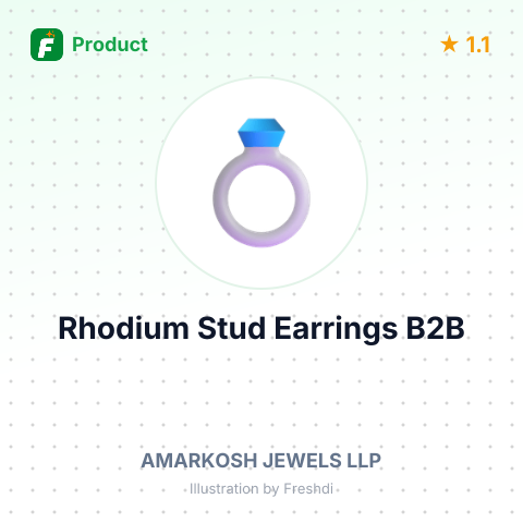 18 KT Rhodium Stud Gold Jewelry with Diamonds and Synthetic Pearls – summary card, no photo uploaded yet