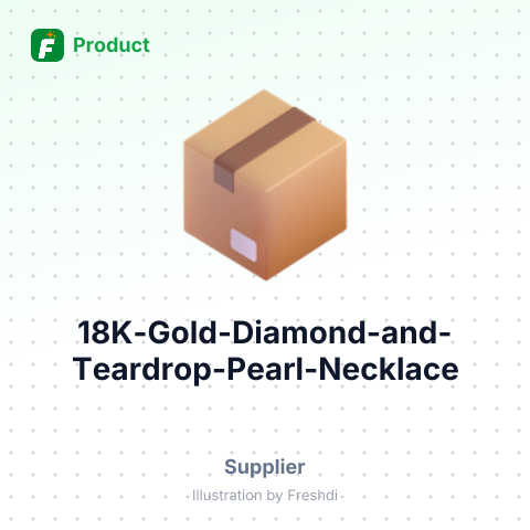 18K Gold Diamond and Teardrop Pearl Necklace – summary card, no photo uploaded yet