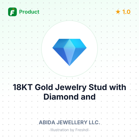 18KT Gold Jewelry Stud with Diamond and Semi-Precious Stones – summary card, no photo uploaded yet