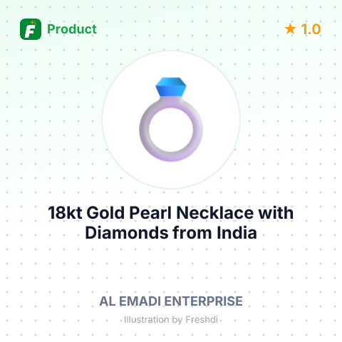 18kt Gold Pearl Necklace with Diamonds – summary card, no photo uploaded yet