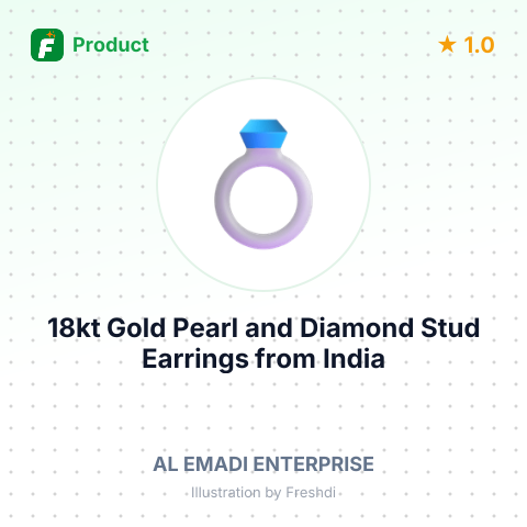 18kt Gold Pearl and Diamond Stud Earrings – summary card, no photo uploaded yet
