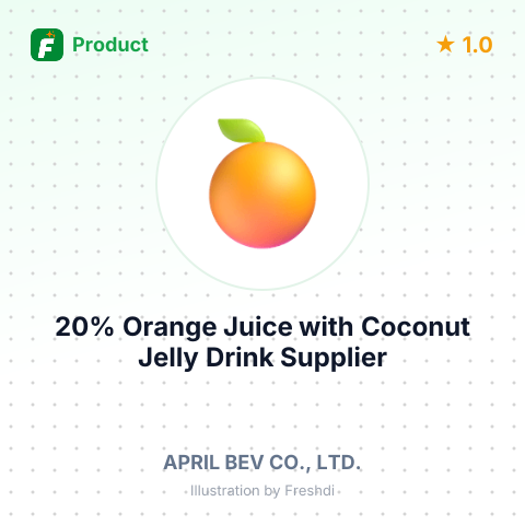 20% Orange Juice with Coconut Jelly Drink – summary card, no photo uploaded yet