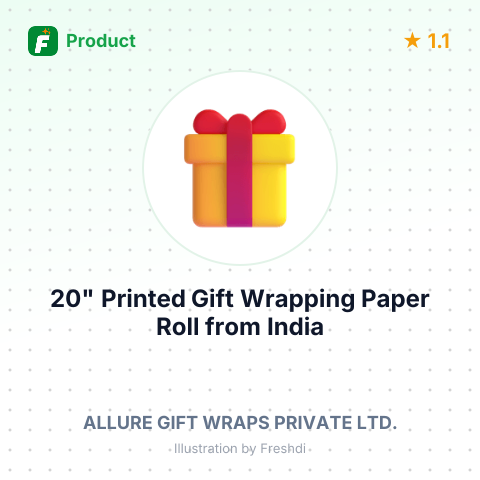 20" Printed Gift Wrapping Paper Roll – summary card, no photo uploaded yet