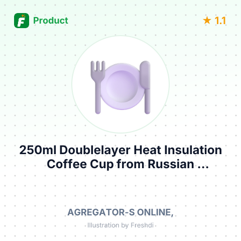 250ml Doublelayer Heat Insulation Coffee Cup – summary card, no photo uploaded yet