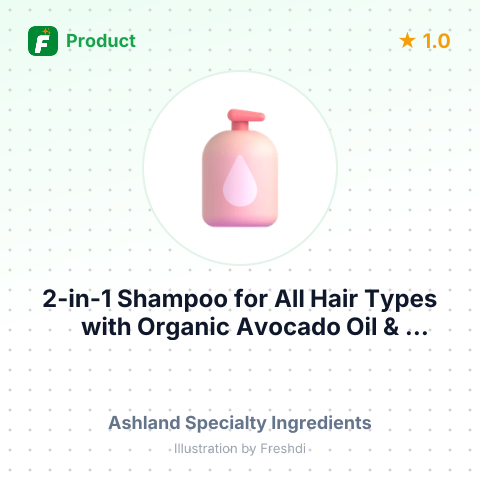 2-in-1 Shampoo for All Hair Types with Organic Avocado Oil & Chamomile – summary card, no photo uploaded yet