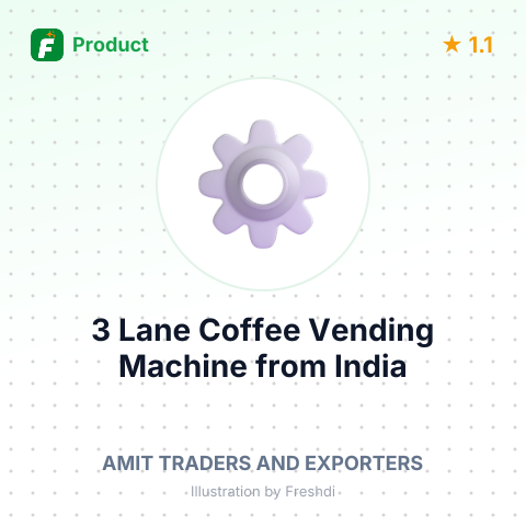 3 Lane Coffee Vending Machine – summary card, no photo uploaded yet