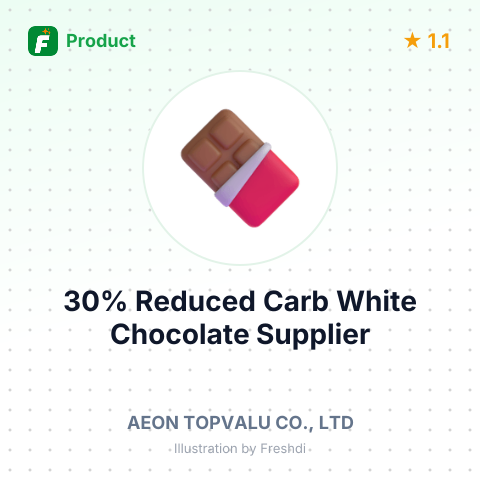 30% Reduced Carb White Chocolate – summary card, no photo uploaded yet